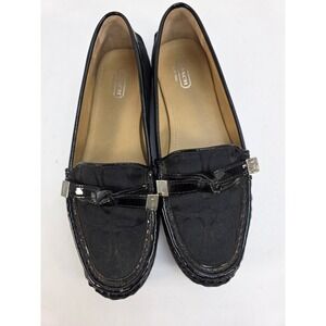 Coach Frida Women's Loafer Shoes Black Cs Size 9 Style A2163 With A Box